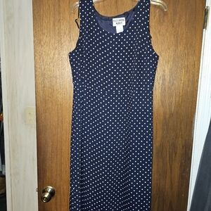 Navy Polka Dot Dress